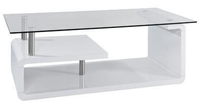 Konferenční stolek Corinna, bílý lesk - 1