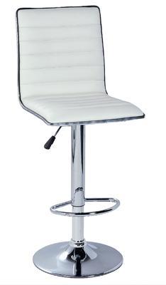 Barová židle Benita, chrom/ bílá