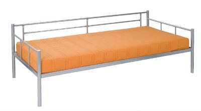 Kovová postel Lotta 90x200, stříbrná
