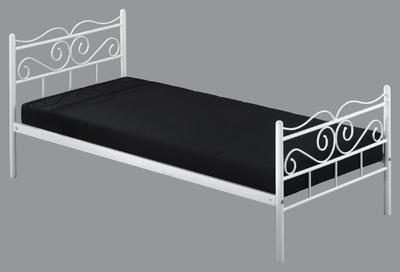 Kovová postel Jeanette 90x200, bílá