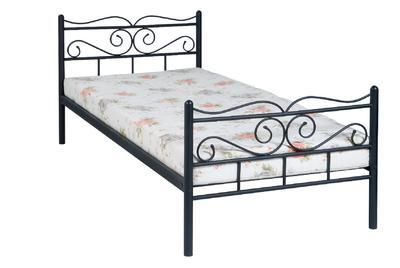 Kovová postel Jeanette 90x200, černá