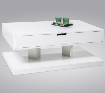 Konferenční stolek Hendrik, vysoký bílý lesk - 1