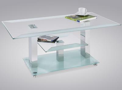 Konferenční stolek Teresa, saténové sklo - 1