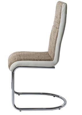 Jídelní židle Thea, chrom/ hnědo-bílá - 2