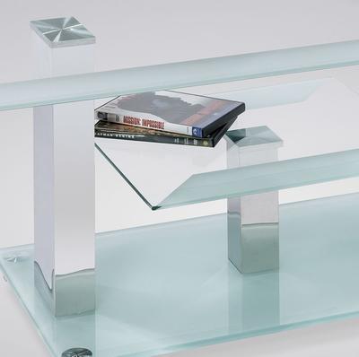Konferenční stolek Teresa, saténové sklo - 2