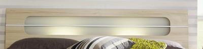 Futonová postel Plus-2 přírodní buk, čelo postele s mléčným sklem a osvětlením - 3